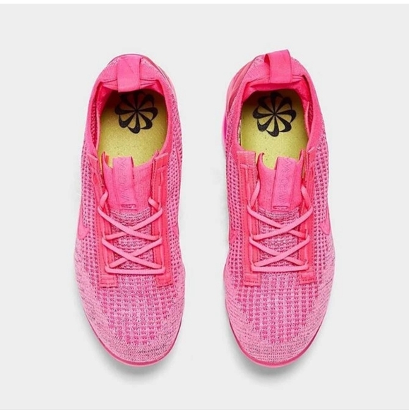 Womens Nike Air Vapormax 2021 Flyknit Neon Pink made with Crystals - Picture 4 of 5